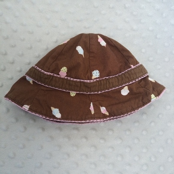 4/$20 Baby girl Gymboree ice cream sunhat 6 months - Picture 3 of 13